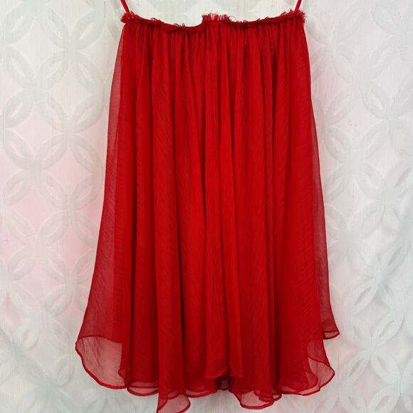 Blaque Label Red Chiffon Sweetheart Mini Dress Size XS NWT - Picture 5 of 11
